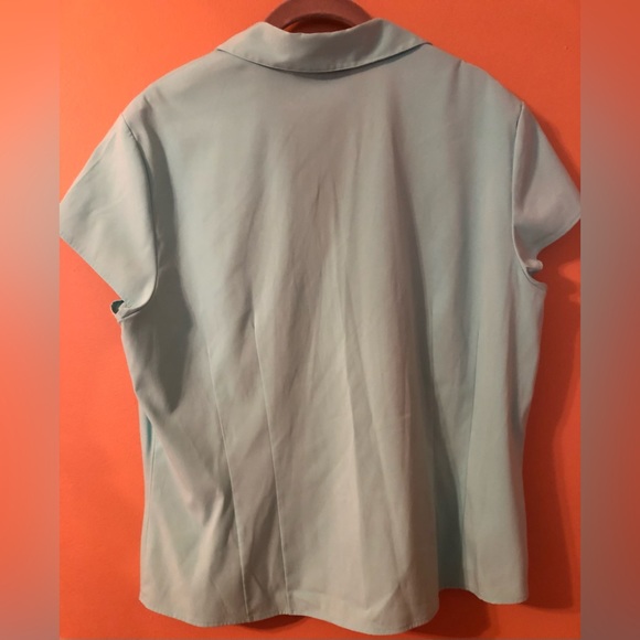 Style & Co. teal blouse - Picture 2 of 4